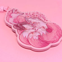 Load image into Gallery viewer, Sakura fox acrylic shaker keyring