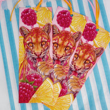 Load image into Gallery viewer, Pink Lemonade Clouded leopard ribboned bookmark