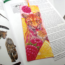 Load image into Gallery viewer, Pink Lemonade Clouded leopard ribboned bookmark
