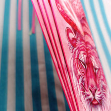 Load image into Gallery viewer, Strawberry tiger ribboned bookmark