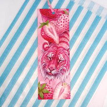 Load image into Gallery viewer, Strawberry tiger ribboned bookmark