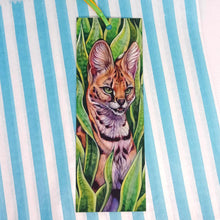 Load image into Gallery viewer, Snake plant and serval ribboned bookmark