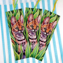 Load image into Gallery viewer, Snake plant and serval ribboned bookmark