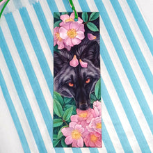 Load image into Gallery viewer, Rambling rose silver fox ribboned bookmark