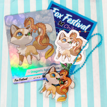 Load image into Gallery viewer, Fox Festival Blind Bag Acrylic charms - 18 kitsune designs