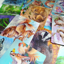Load image into Gallery viewer, Artist Trading Cards: 5 holographic trading cards booster pack