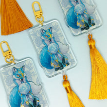 Load image into Gallery viewer, Kintsugi Fox Festival Tasseled Acrylic Charm Clip