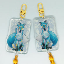 Load image into Gallery viewer, Kintsugi Fox Festival Tasseled Acrylic Charm Clip