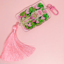 Load image into Gallery viewer, Pink Grape Fox Festival Tasseled Acrylic Charm Clip