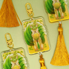 Load image into Gallery viewer, Ginkgo Fox Festival Tasseled Acrylic Charm Clip