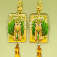 Load image into Gallery viewer, Ginkgo Fox Festival Tasseled Acrylic Charm Clip