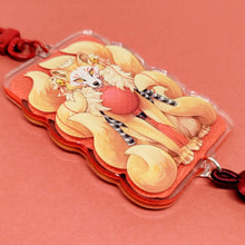 Load image into Gallery viewer, Kabuki Fox Festival Tasseled Acrylic Charm Clip