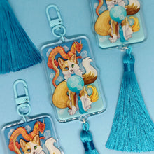 Load image into Gallery viewer, Dragon’s Apprentice Fox Festival Tasseled Acrylic Charm Clip