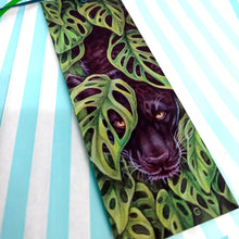 Load image into Gallery viewer, Monstera Adansonii & Jaguar ribboned bookmark