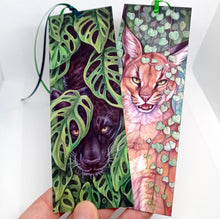 Load image into Gallery viewer, Monstera Adansonii & Jaguar ribboned bookmark