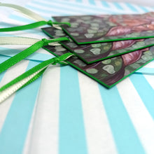 Load image into Gallery viewer, String of Hearts & Caracal ribboned bookmark