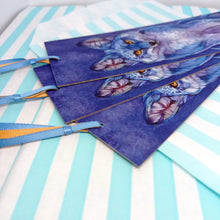 Load image into Gallery viewer, Gold foil Kintsugi ribboned bookmark