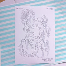 Load image into Gallery viewer, May 2022 Monthly Print + Sticker: Wisteria