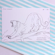 Load image into Gallery viewer, November 2022 Monthly Print + Sticker: Amur Leopard