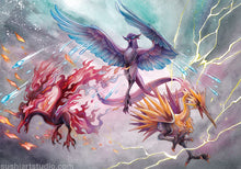 Load image into Gallery viewer, Galar Legendary Birds Original Artwork (Kila Collaboration)
