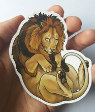 Load image into Gallery viewer, VOL. 1 Sleepy big cat sticker pack - 5 vinyl animal stickers