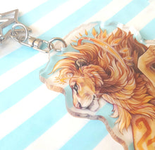 Load image into Gallery viewer, Golden Sun Lion Large Acrylic Keyring