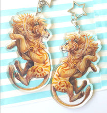 Load image into Gallery viewer, Golden Sun Lion Large Acrylic Keyring