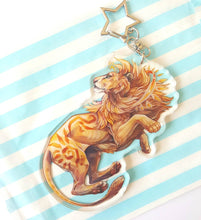 Load image into Gallery viewer, Golden Sun Lion Large Acrylic Keyring
