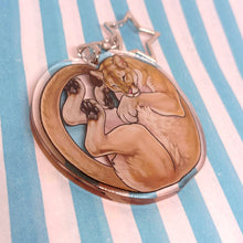 Load image into Gallery viewer, Mountain Lion sleepy acrylic keyring
