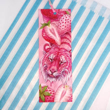 Load image into Gallery viewer, Strawberry tiger ribboned bookmark
