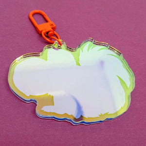 Candy apple skunk holographic acrylic keyring