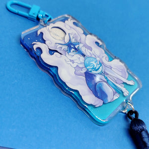 Cloudy Nights Fox Festival Tasseled Acrylic Charm Clip