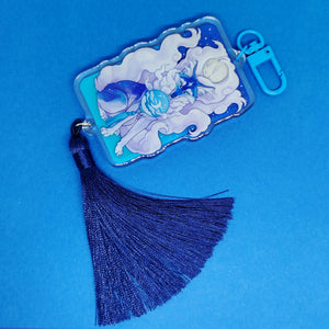 Cloudy Nights Fox Festival Tasseled Acrylic Charm Clip