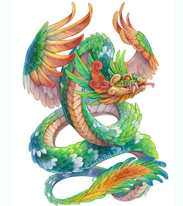 May 2023 Monthly Print + Sticker: 'Quetzalcoatl'