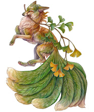 Load image into Gallery viewer, August 2023 Monthly Print + Sticker: &#39;Ginkgo Fox&#39;

