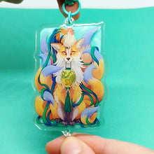 Load and play video in Gallery viewer, Onagadori Fox Festival Tasseled Acrylic Charm Clip
