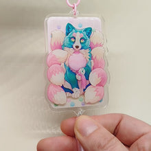 Load and play video in Gallery viewer, Mochi Fox Festival Tasseled Acrylic Charm Clip
