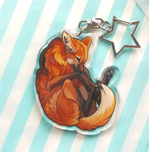 Load image into Gallery viewer, Maned Wolf sleepy acrylic keyring
