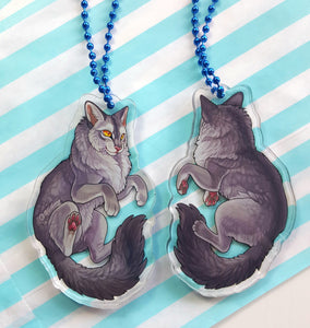 Greystripe double sided acrylic charm