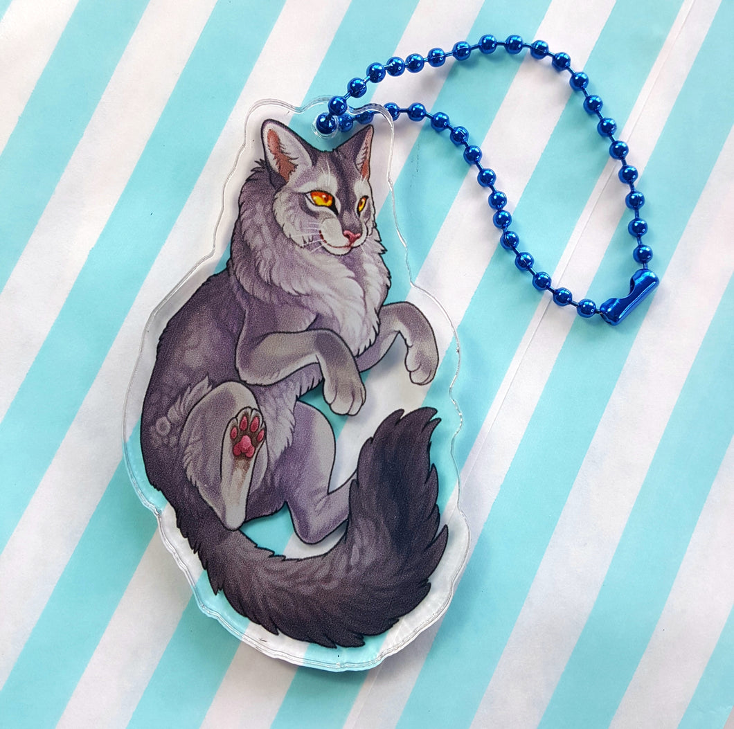 Greystripe double sided acrylic charm