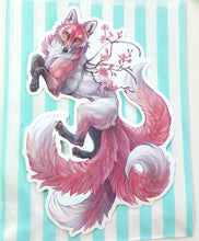 Load image into Gallery viewer, Large vinyl sticker: Sakura Fox
