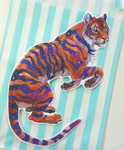 Load image into Gallery viewer, Large vinyl sticker: Galaxy Tiger
