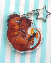 Load image into Gallery viewer, Red XIII sleepy acrylic keyring
