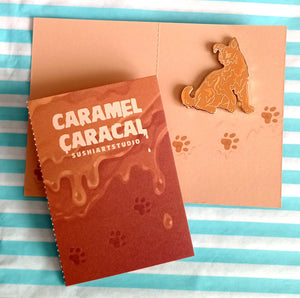 Caramel Caracal Hard Enamel Pin