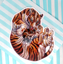 Load image into Gallery viewer, Large vinyl sticker: Tiger Family
