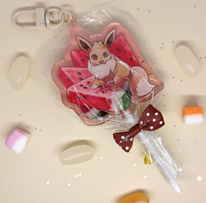 (Watermelon Flavour) fruit lollipop acrylic keyring