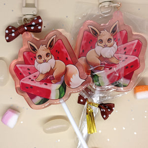 (Watermelon Flavour) fruit lollipop acrylic keyring