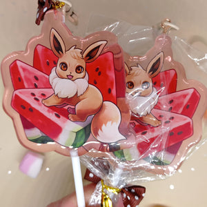 (Watermelon Flavour) fruit lollipop acrylic keyring