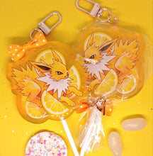 Load image into Gallery viewer, (Lemon Flavour) fruit lollipop acrylic keyring
