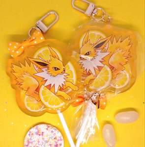 (Lemon Flavour) fruit lollipop acrylic keyring